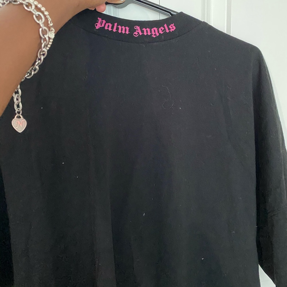 PALMS ANGLE pink & black double logo tshirt!